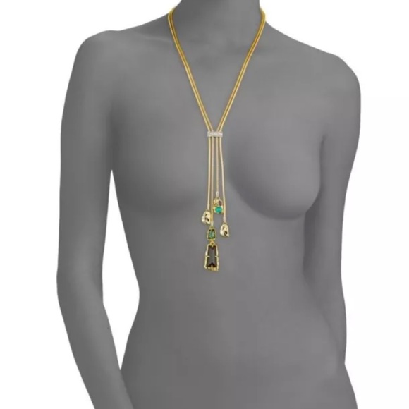 Alexis Bittar Inlaid with colorful zircon irregular Necklace - Picture 7 of 8